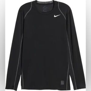 Nike Pro Dri-Fit Fitted Black Long Sleeve Cool Fitted Athletic Workout Shirt